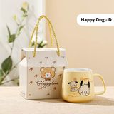  Cốc uống nước Happy dog 450ml kèm hộp quà tặng tiện lợi - LSHD01 