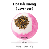  Viên sủi bồn tắm dưỡng da ( KHÔNG TẠO BỌT)  thư giãn 100g Chillme hương nước hoa decor hoa khô Bath bomb 