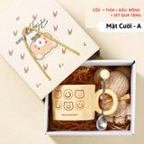  Ly sứ quà tặng Nice day 450ml kèm thìa gấu bông - LSND01 