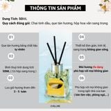  Lọ tinh dầu thơm phòng khuếch tán 50ml Chillme que gỗ hương trái cây khử mùi thư giãn quà tặng Reed Diffuser 