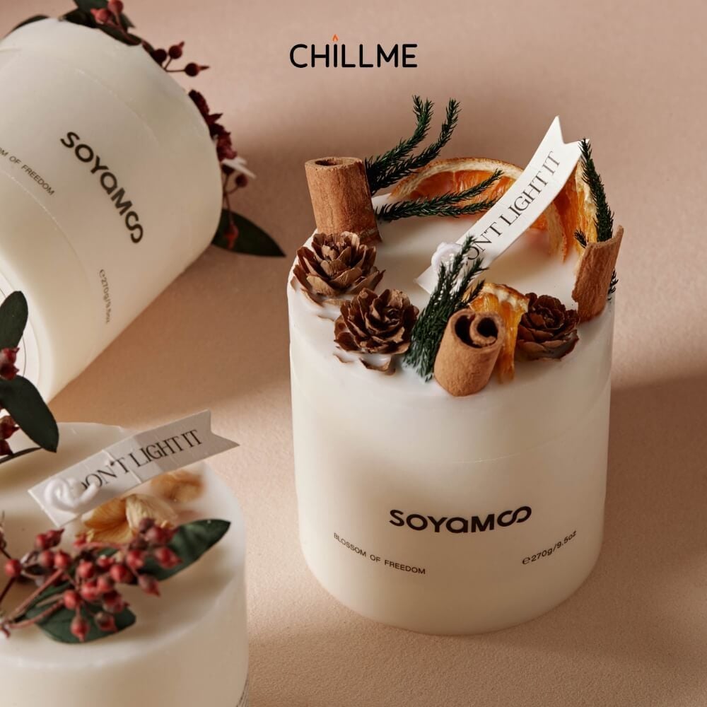  Nến thơm handmade Citta hoa cỏ 4 mùa hương thơm tự nhiên thư giãn trang trí decor phòng bàn làm việc 