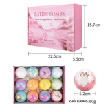  Set 12 viên sủi bồn tắm dưỡng da quà tặng Chillme thư giãn hương nước hoa 