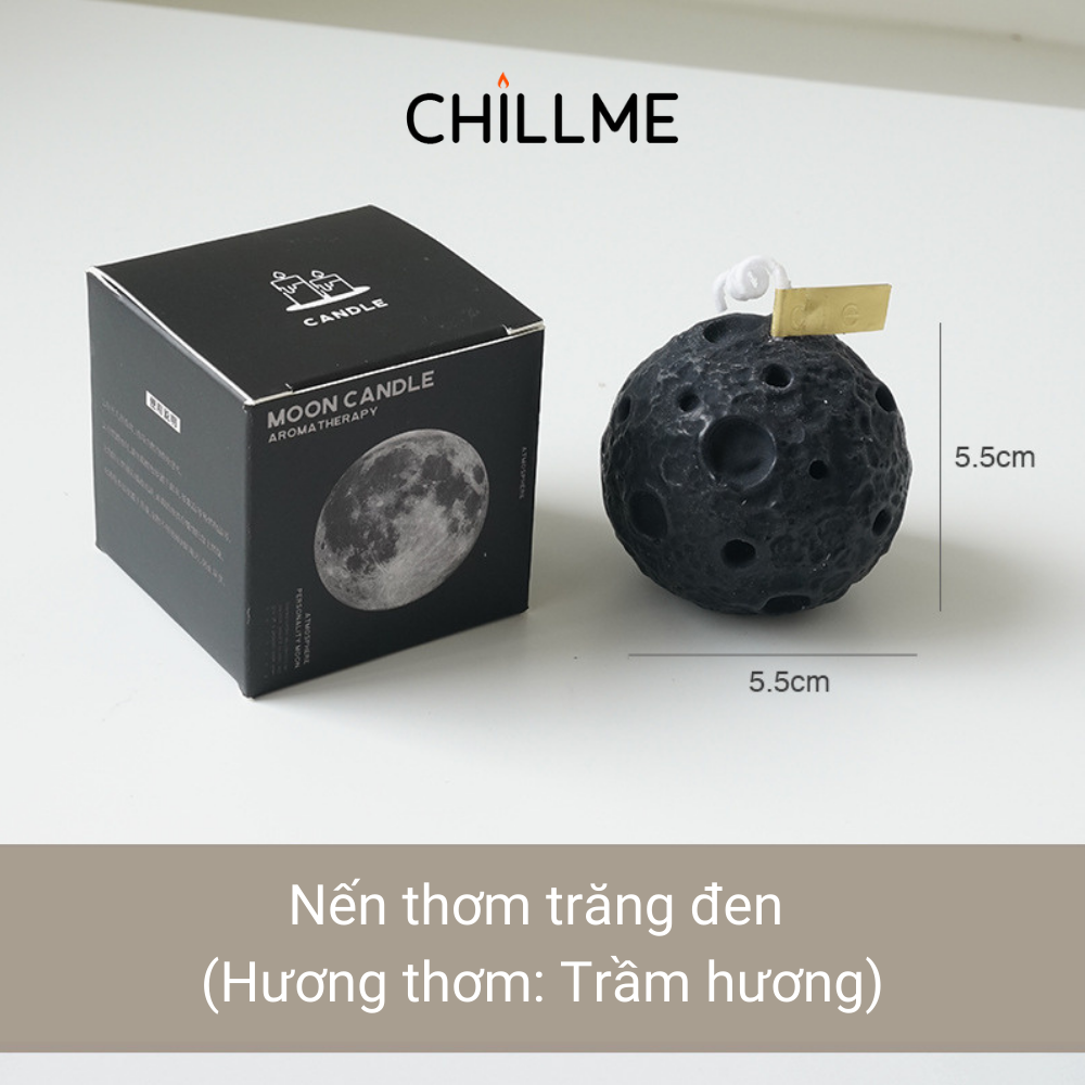  Nến sáp thơm tiểu hành tinh hình mặt trăng Chillme handmade làm quà tặng trang trí thư giãn 