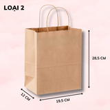  Túi giấy Kraft xi măng có quai đựng sản phẩm đựng quà tặng nhiều kích thước - Chillme 