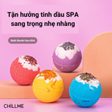  Viên sủi bồn tắm dưỡng da ( KHÔNG TẠO BỌT)  thư giãn 100g Chillme hương nước hoa decor hoa khô Bath bomb 