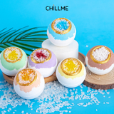  Viên thả bồn tắm muối biển dưỡng ẩm da xoá bỏ mụn lưng 100g Chillme tươi mới 