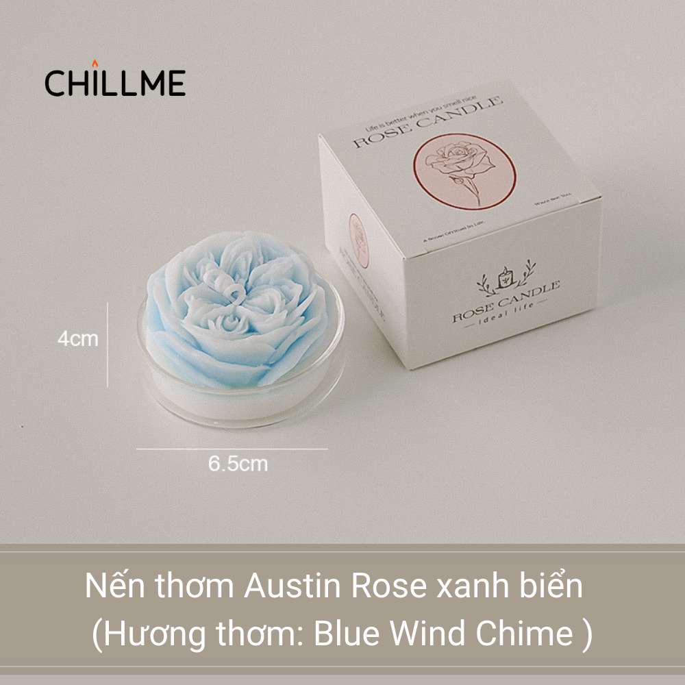  Nến thơm tealight tạo hình hoa hồng Rose Chillme có đế trang trí dễ thương làm quà tặng đám cưới ngày lễ 