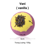  Viên sủi bồn tắm dưỡng da ( KHÔNG TẠO BỌT)  thư giãn 100g Chillme hương nước hoa decor hoa khô Bath bomb 
