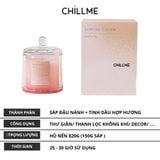  Nến thơm phòng quà tặng sáp đậu nành Chillme nắp chụp thuỷ tinh sang trọng candles khử mùi trang trí 