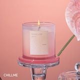 Nến thơm phòng quà tặng sáp đậu nành Chillme nắp chụp thuỷ tinh sang trọng candles khử mùi trang trí 