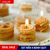 Sét nến thơm tealight hình bánh quy Chillme decor phong cách Hàn Quốc dễ thương handmade