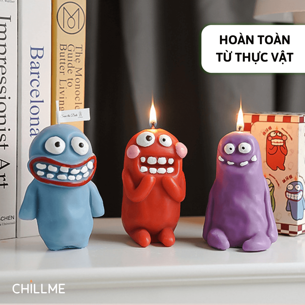  Nến Thơm phòng Mud Man Monster dễ thương cute Chillme làm quà tặng trang trí độc đáo 