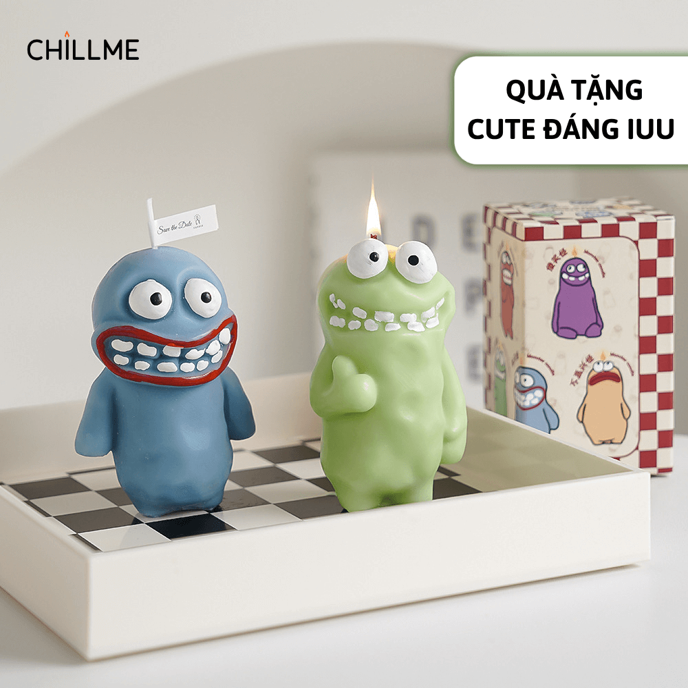  Nến Thơm phòng Mud Man Monster dễ thương cute Chillme làm quà tặng trang trí độc đáo 
