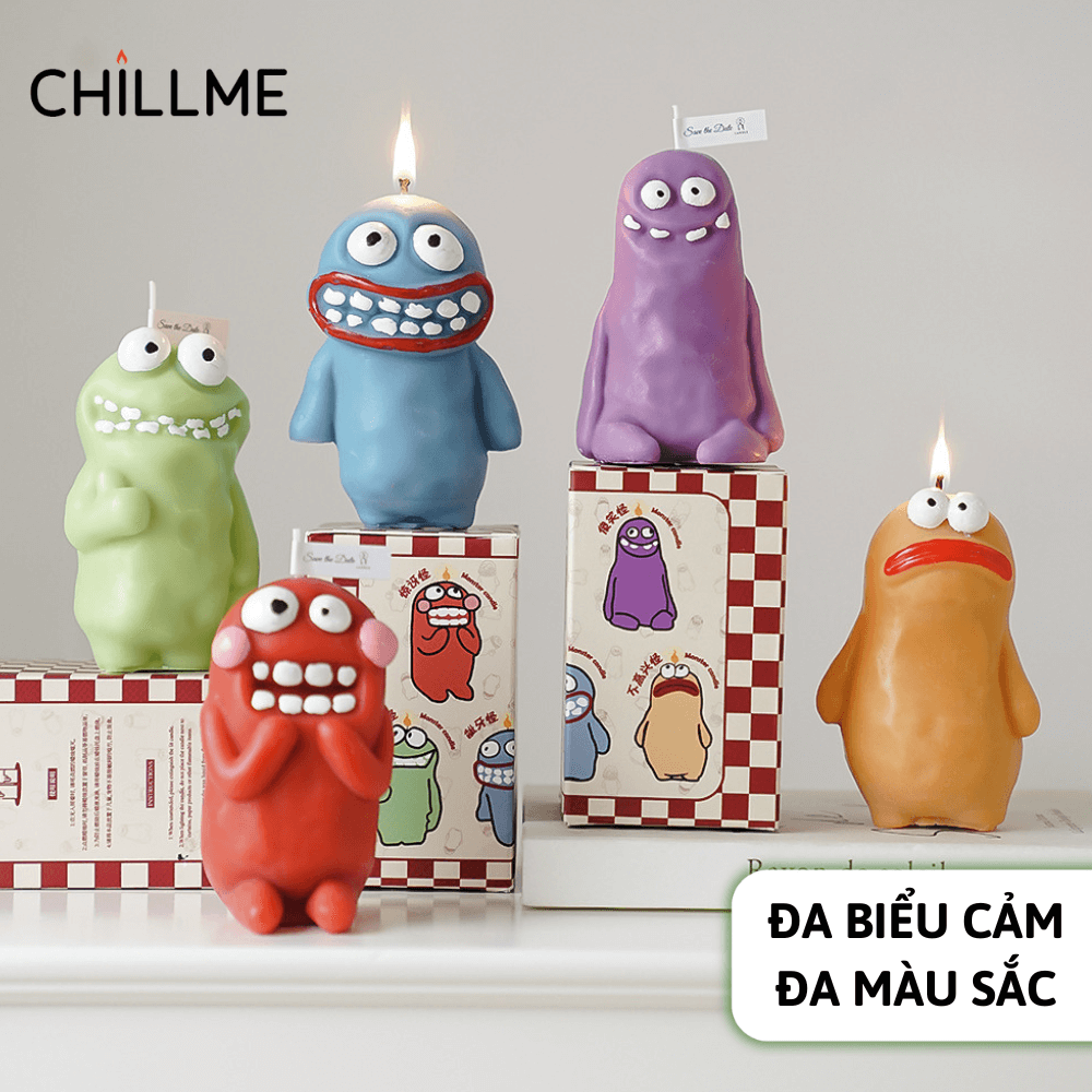  Nến Thơm phòng Mud Man Monster dễ thương cute Chillme làm quà tặng trang trí độc đáo 