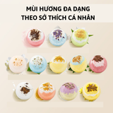  Viên sủi bồn tắm dưỡng da ( KHÔNG TẠO BỌT)  thư giãn 100g Chillme hương nước hoa decor hoa khô Bath bomb 