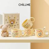  Ly sứ quà tặng Nice day 450ml kèm thìa gấu bông - LSND01 