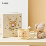  Ly sứ quà tặng Nice day 450ml kèm thìa gấu bông - LSND01 