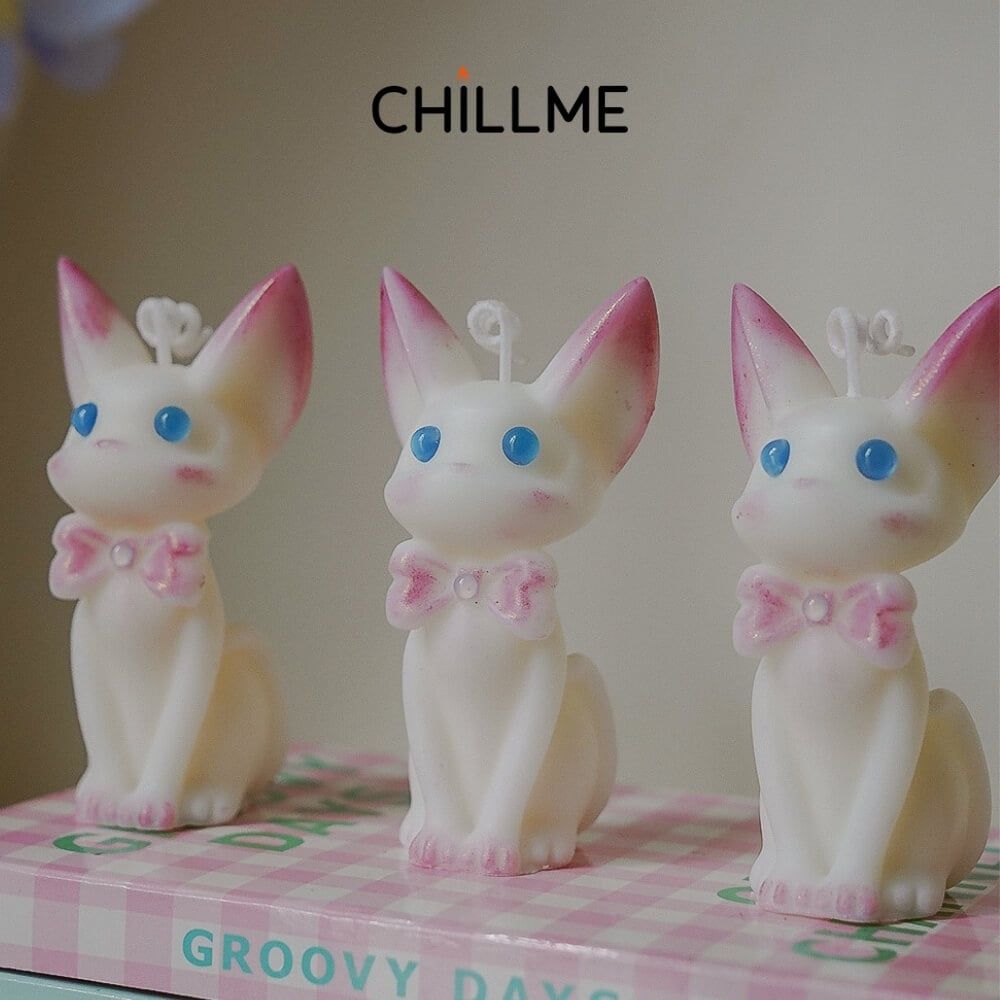  Nến thơm tạo mô hình chú mèo dễ thương Chillme handmade decor làm quà tặng trang trí dễ thương 