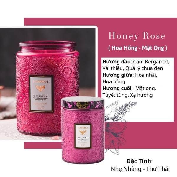  Nến Hũ L Honey Rose 
