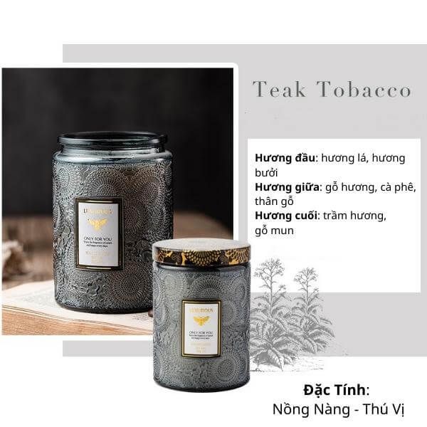  Nến Hũ L Teak Tobacco 