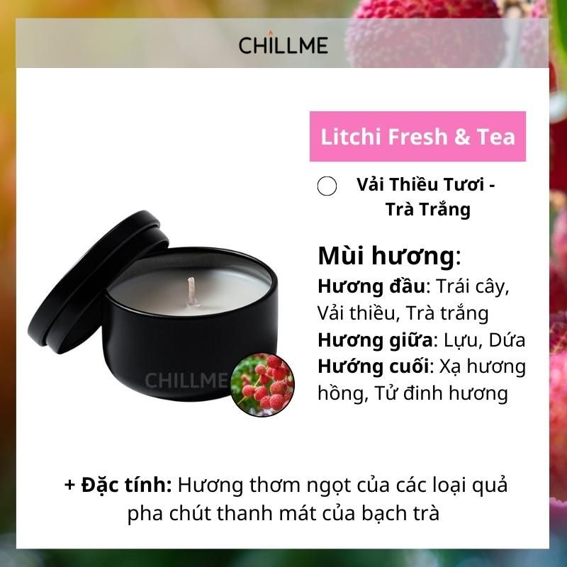  Nến thơm tealight mini cao cấp chillme sáp đậu nành organic decor trang trí nhà cửa và quà tặng 