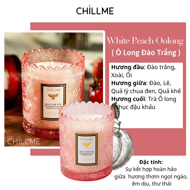  Nến thơm phòng classic Chillme mùi hương tự nhiên làm quà tặng thư giãn khử mùi decor 