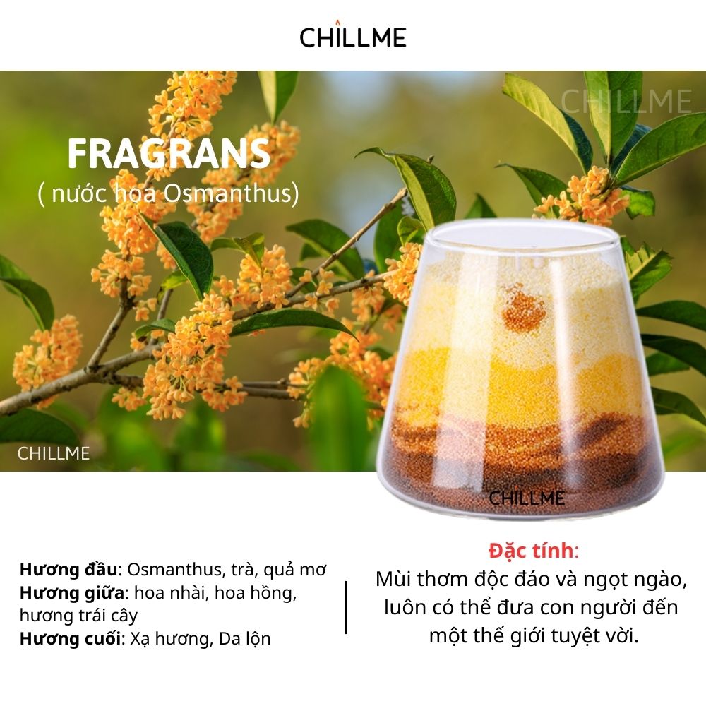  Nến thơm tranh cát Chillme handmade DIY làm quà tặng sinh nhật khử mùi phòng 