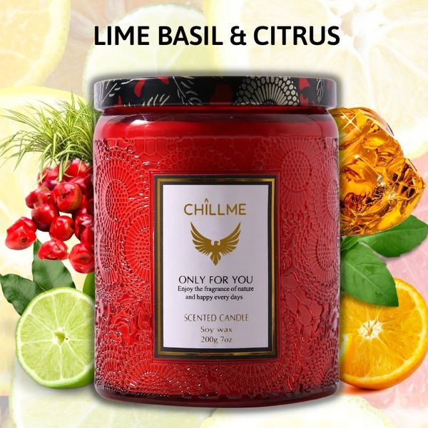 Nến Luxury Lime Basil & Citrus Chillme Candle Thương hiệu chuyên