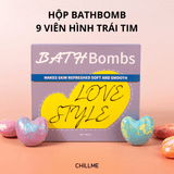  Set quà tặng 9 viên sủi bồn tắm dưỡng ẩm da khô Chillme thư giãn chăm sóc 