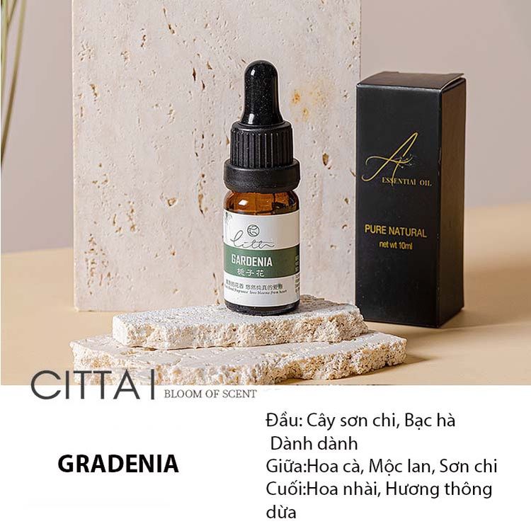  Tinh dầu thơm phòng 10ml Citta dùng cho máy xông khuyếch tán nguyên chất giúp khử mùi thư giãn - TDCT10ML 