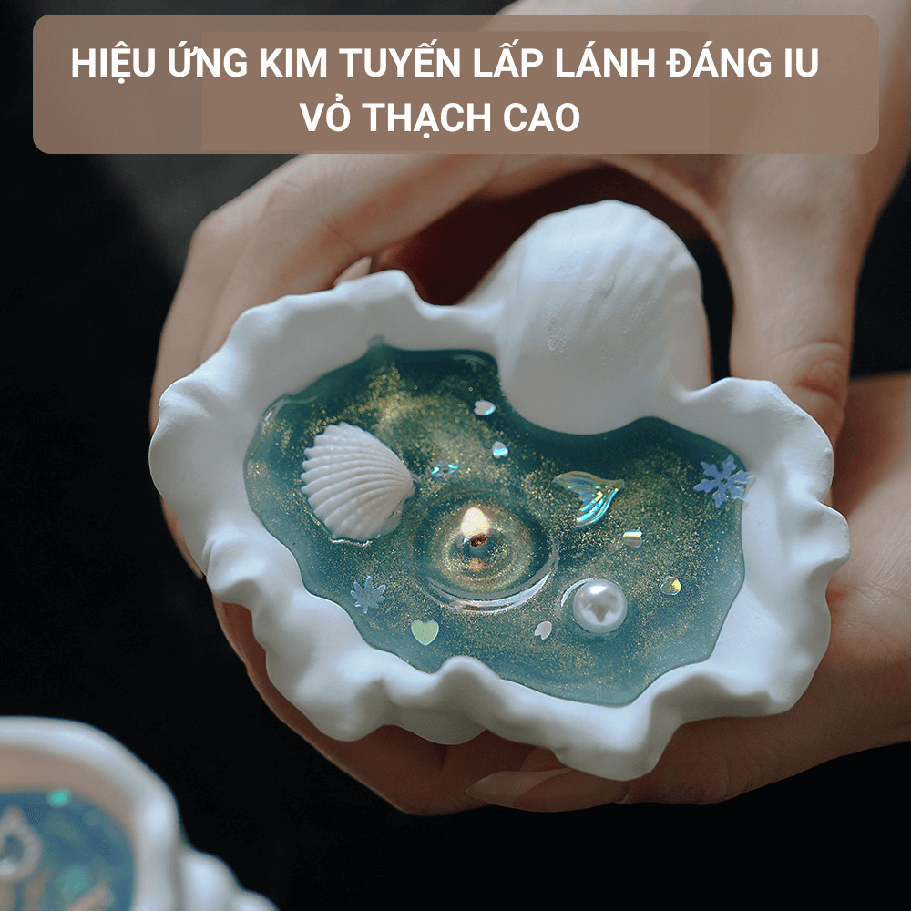  Nến thơm tealight mini hình vỏ sò handmade quà tặng sinh nhật người yêu bạn bè 