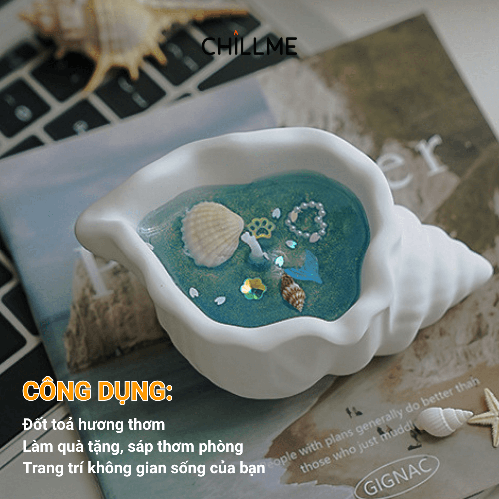  Nến thơm tealight mini hình vỏ sò handmade quà tặng sinh nhật người yêu bạn bè 