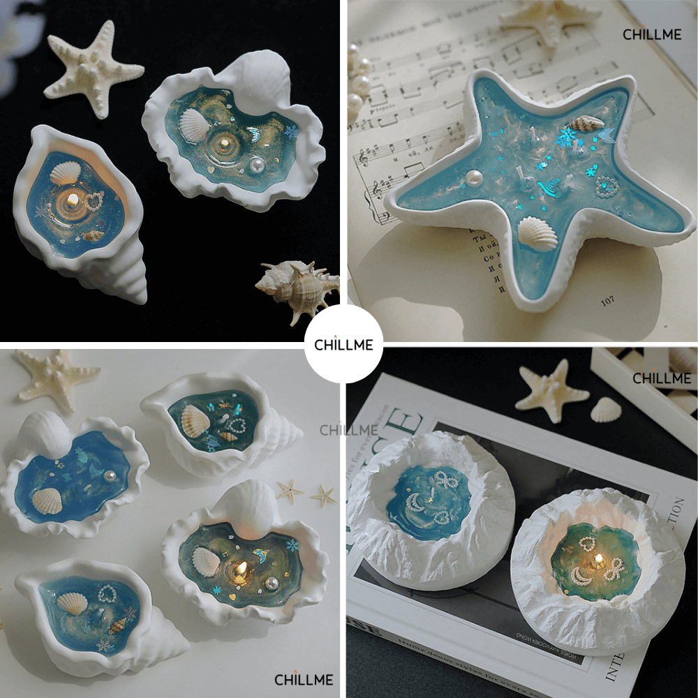  Nến thơm tealight mini hình vỏ sò handmade quà tặng sinh nhật người yêu bạn bè 