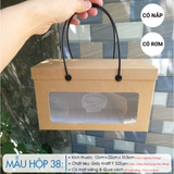  Set box giấy có nơ xinh quai đựng sản phẩm đựng quà tặng nhiều kích thước - Chillme 