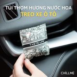  Túi thơm treo xe ô tô Chillme khử mùi hương nước hoa làm thơm phòng ngủ tủ quần áo 3 tầng hương 