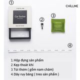  Túi thơm treo xe ô tô Chillme khử mùi hương nước hoa làm thơm phòng ngủ tủ quần áo 3 tầng hương 