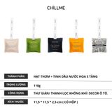  Túi thơm treo xe ô tô Chillme khử mùi hương nước hoa làm thơm phòng ngủ tủ quần áo 3 tầng hương 