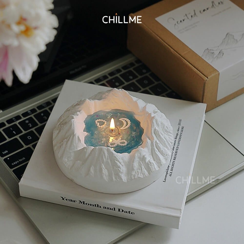  Nến Thơm Sông Băng Đại Dương Chillme Decor Lấp Lánh, Thư Giãn, Làm Quà Tặng Kèm Hộp Dễ Thương 