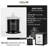  Nến thơm nắp chuông Chillme hương trầm ấm thanh mát 150g - Dewy Moss 