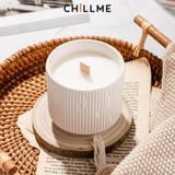  Đế lót ly nến thơm bằng gỗ chillme chất liệu tự nhiên phong cách vintage cao cấp 