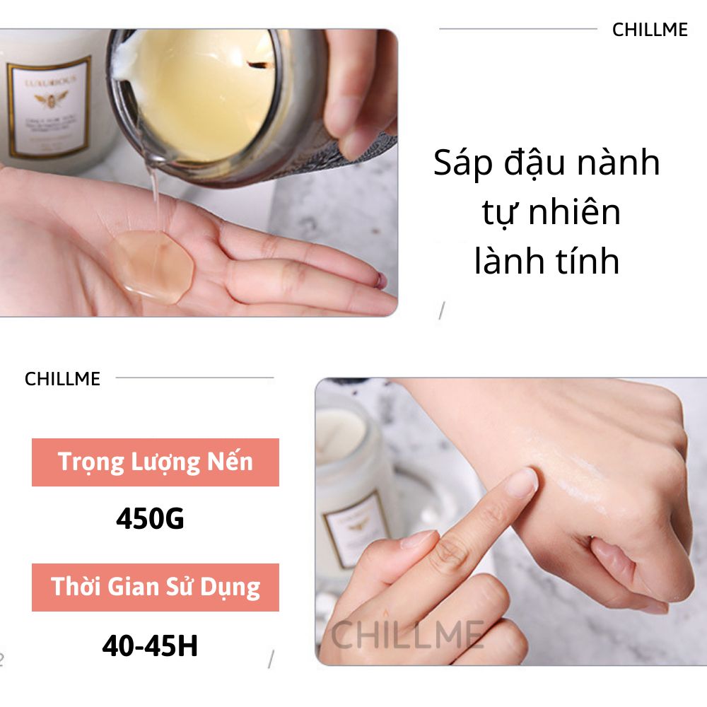  Combo hộp quà 2 nến thơm phòng Luxury Chillme tự chọn dành tặng sinh nhật bạn gái, bạn trai, người thân 