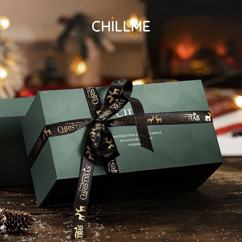  Set quà tặng giáng sinh noel nến thơm hình cây thông Chillme trang trí ngày lễ thơm phòng thư giãn 