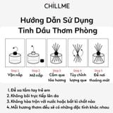  Tinh dầu thơm phòng khuyếch tán Chillme 100ml que gỗ khử mùi không khí thư giãn decor 