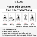  Tinh dầu thơm phòng thiên nhiên Chillme que gỗ khuếch tán hương cao cấp thư giãn sang trọng 120ml 