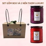  Combo hộp quà 2 nến thơm phòng Luxury Chillme tự chọn dành tặng sinh nhật bạn gái, bạn trai, người thân 