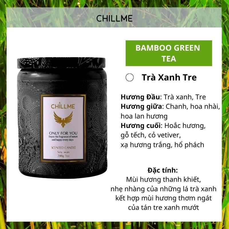  Nến Luxury Bamboo Green Tea 