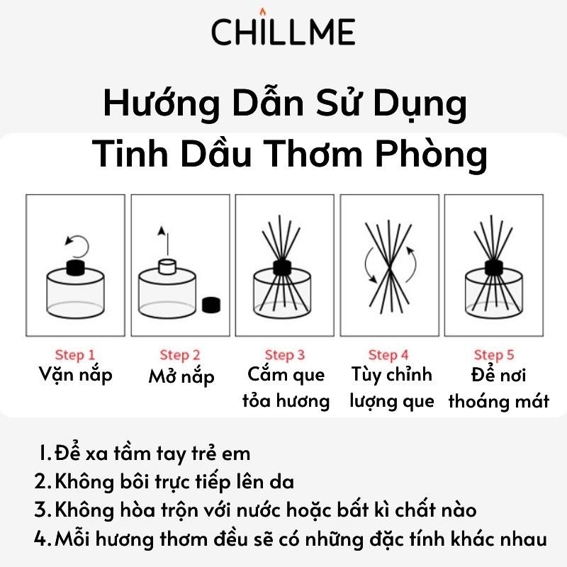  Tinh dầu thiên nhiên thơm phòng cao cấp nguyên chất 100ml TD02 xông phòng, đuổi muỗi - Chillme 