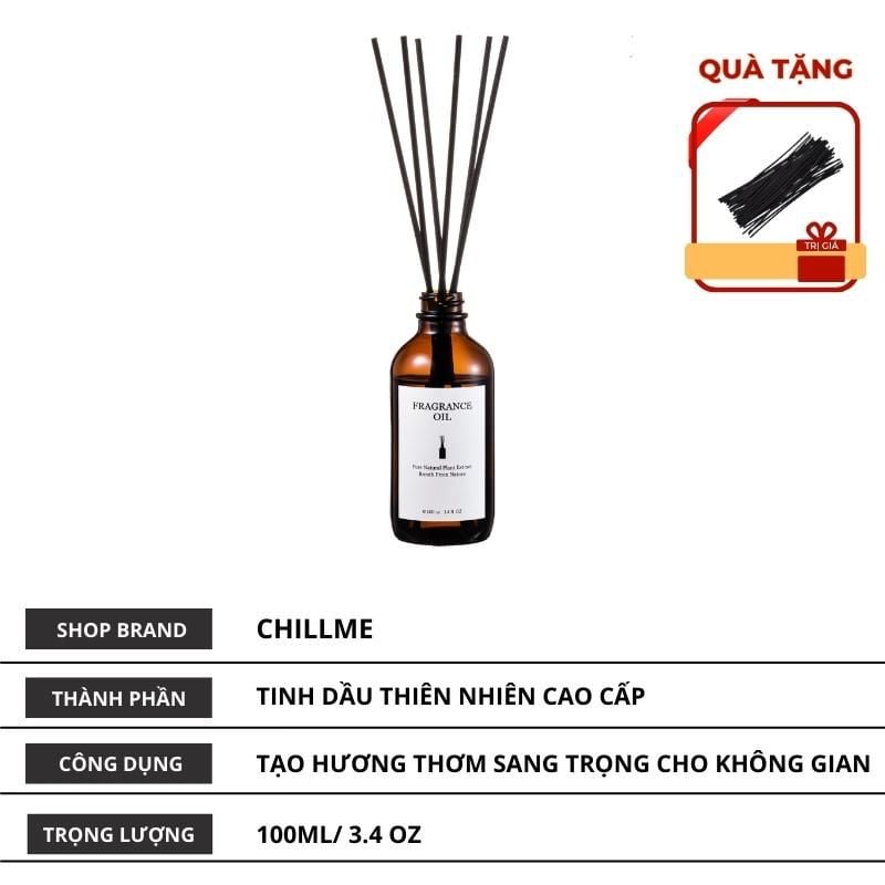  Tinh dầu thiên nhiên thơm phòng cao cấp nguyên chất 100ml TD02 xông phòng, đuổi muỗi - Chillme 