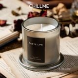  Nến thơm nắp chuông Chillme hương tươi mới ngọt dịu 150g - Litchi Fresh Gray & White Tea 