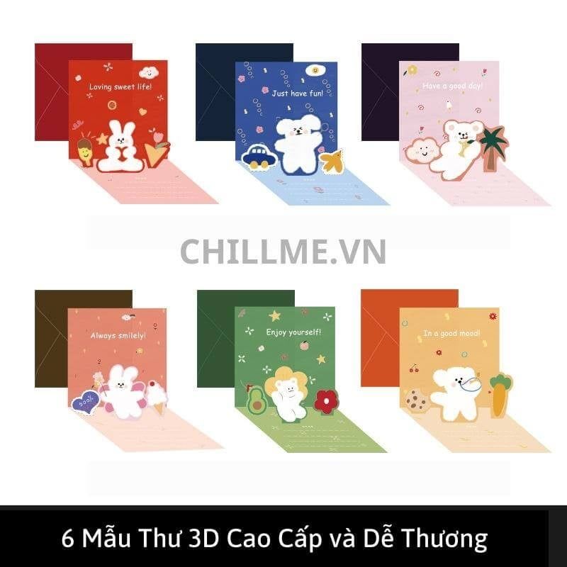  Thiệp chúc mừng 3d cao cấp giáng sinh sinh nhật lễ tình nhân nhiều mẫu đẹp hàn quốc 